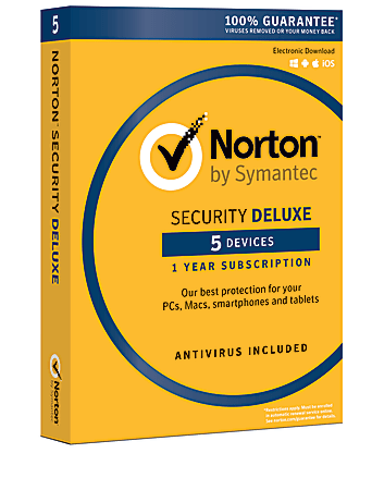 Norton™ Security Deluxe, For 5 Devices, 1-Year Subscription, Point of Sale Activation